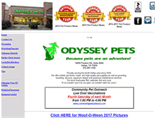 Tablet Screenshot of odysseypets.com